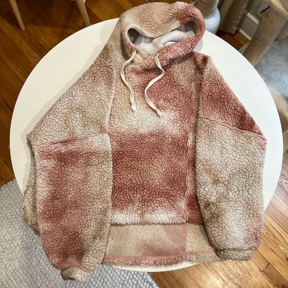 Peach Love California Pink and Cream Hoodie